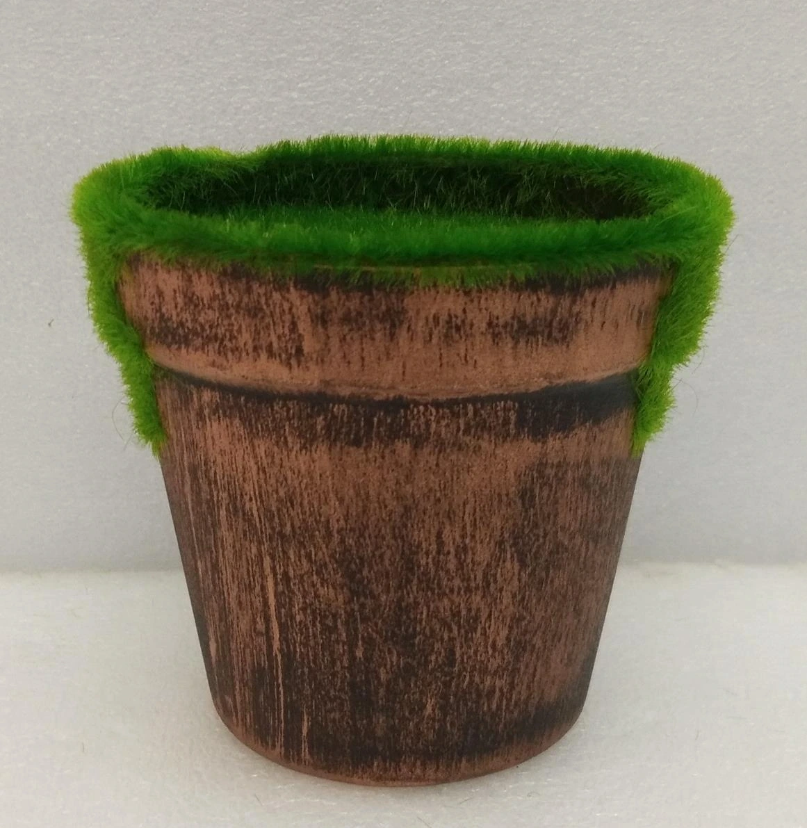 Planter with Green Moss Inside 10x10cm